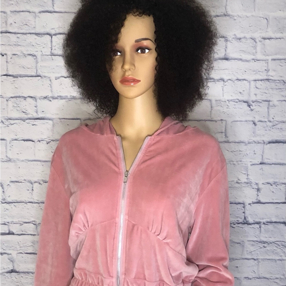 Super cute Pink hooded romper.